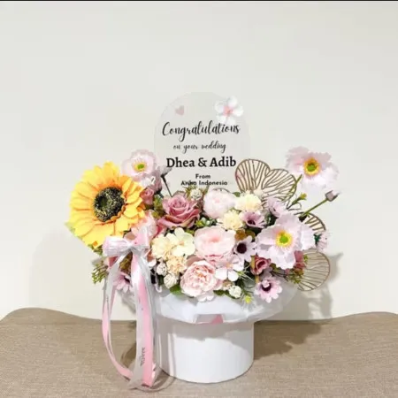 Bloom Box Akrilik Ucapan Wedding Kotawaringin Timur